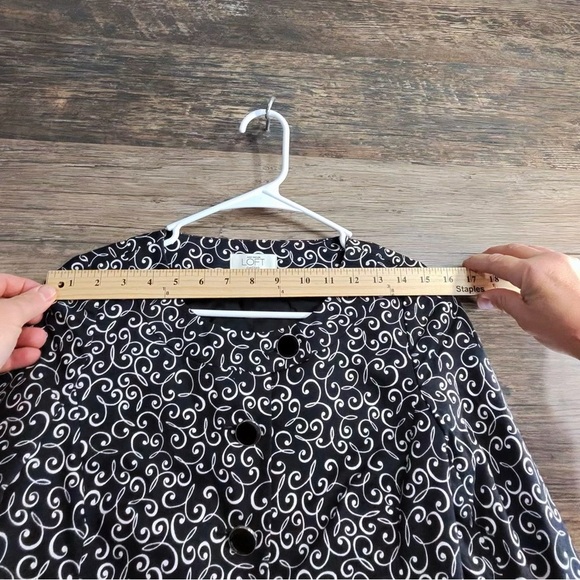 LOFT Black and White Swirl Blazer - Picture 3 of 11